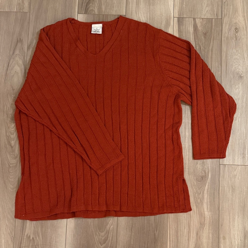 Women Rust Sweater Plus 2x